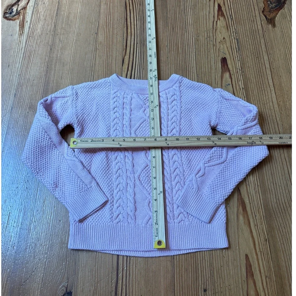 Gap Cable Knit Sweater Kids Purple Long Sleeve Classic SIZE M (8-9)